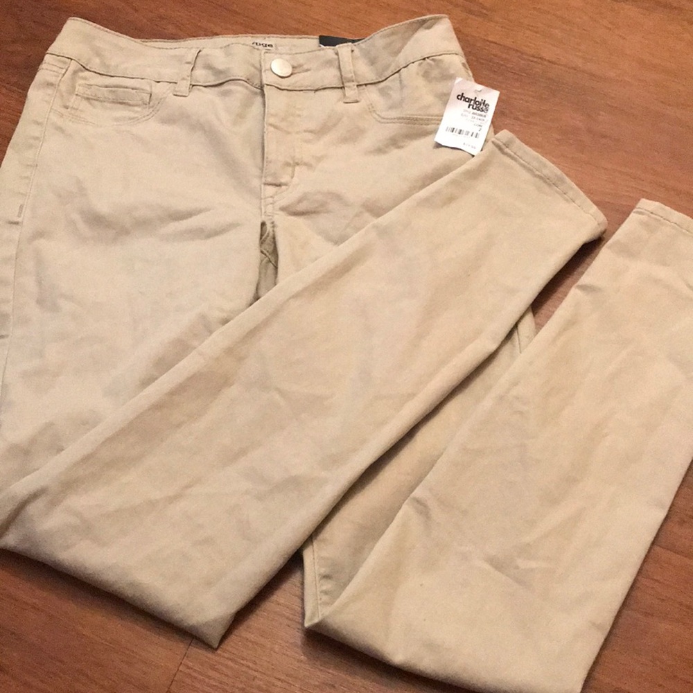 Charlotte Russe Khaki Skinny Jeans NWT